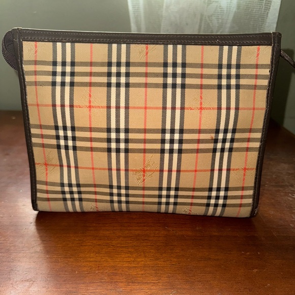 Burberry Vintage 1990s Haymarket Check Clutch Bag - Picture 7 of 16